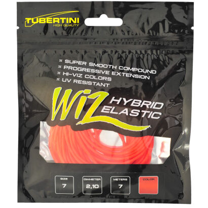 Guma Do Tyczki Tubertini Wiz Hybrid Elastic 0,95mm Fluo Czerwona 7m