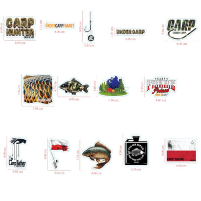 Zestaw 14 Naklejek Under Carp
