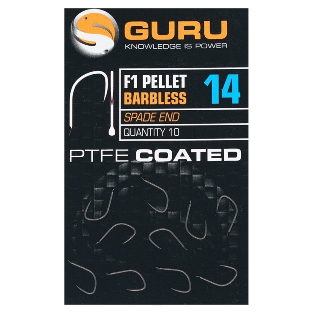 Haczyki Guru F1 Barbless Pellet - 18