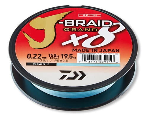 Plecionka Daiwa J-Braid Grand X8 - Blue - 135m/0,18mm