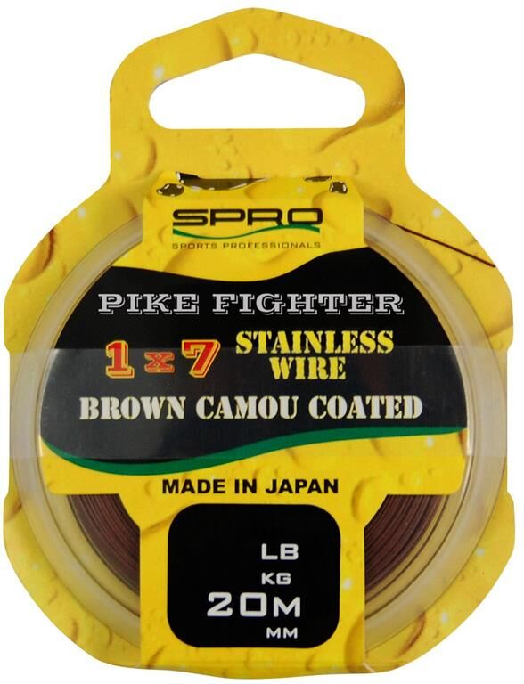 Spro Materiał Przyponowy Stainless 1X7 Brown Camou 20lb 20m