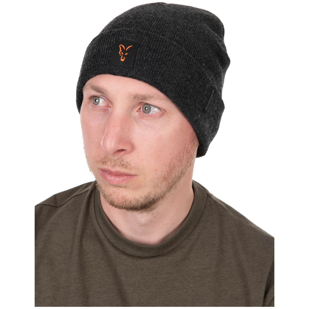 Czapka Fox Collection Beanie - Black/ Orange