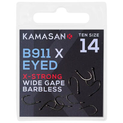 Haczyki Kamasan B911 X-Strong Eyed Barbless - 8