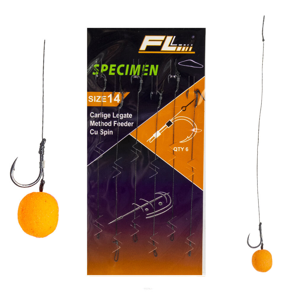 FL Method Feeder Specimen bagnet r.14 0.14mm 6szt. przypony na plecionce