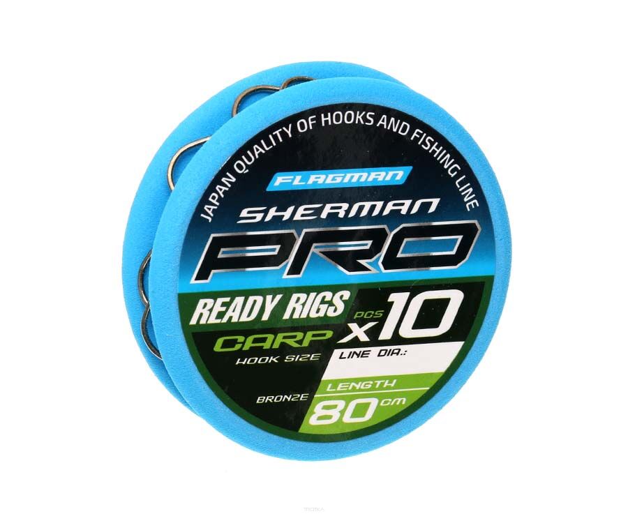 Haczyki z przyponem Flagman Carp Ready Rig roz. 12