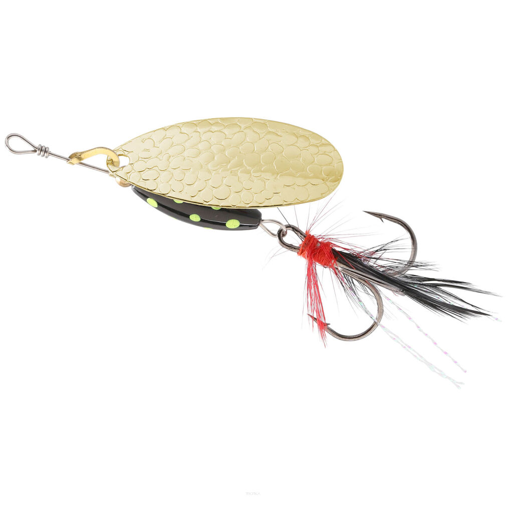 Błystka Obrotowa Mikado M Grub - 4 Złota / Black Lemon
