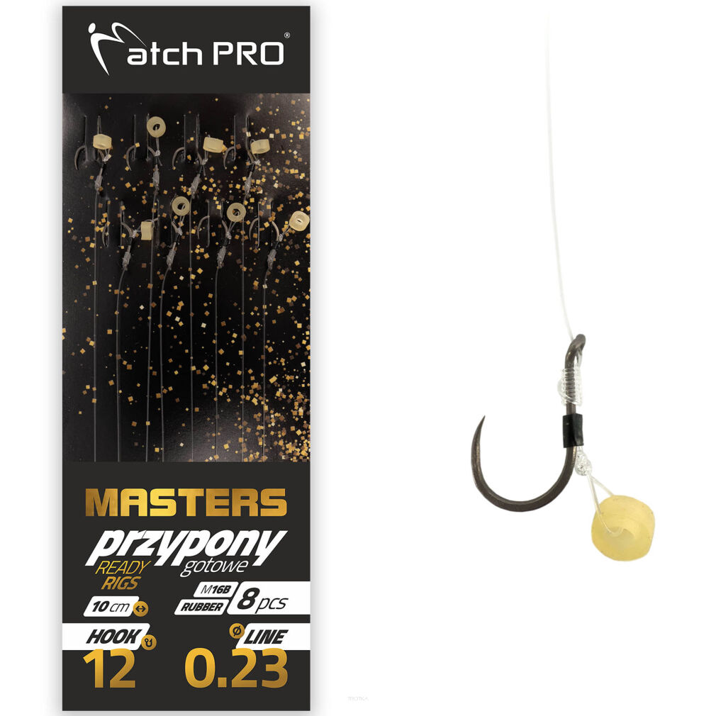 Przypony MatchPro Mf Masters Rubber Barbless M16B 0,20mm 14