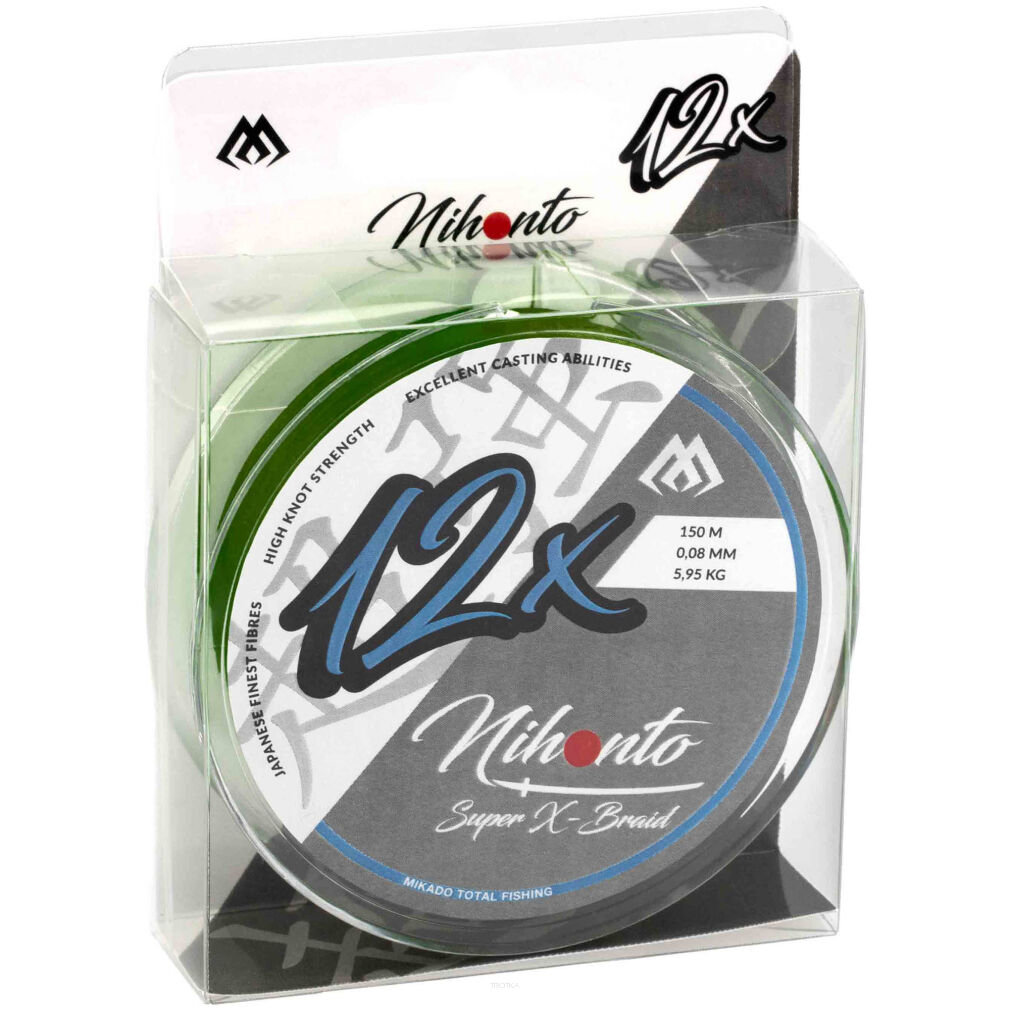 Plecionka Mikado Nihonto Super X-braid 0.14mm/10.95kg/150m Ciemny Zielony