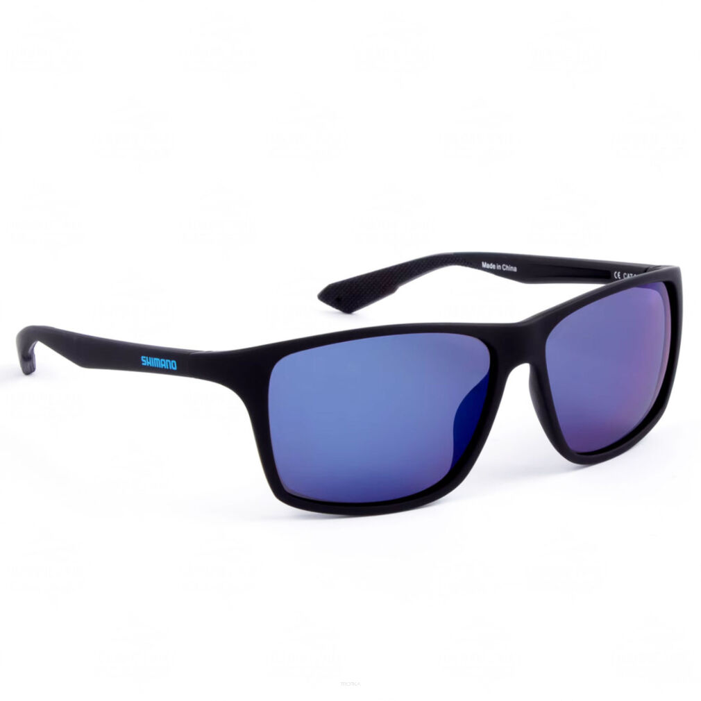 Okulary Polaryzacyjne Shimano Technium Matte Black & Blue Mirror