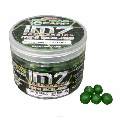 Kulki haczykowe Sensas IM7 mini boilies 10mm - Green Garlic-Betaine 59535