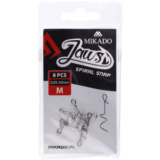 Wkręty Mikado Z Klipsem Do Haczyka Offsetowego Jaws Spiral Snap S 15mm - 3