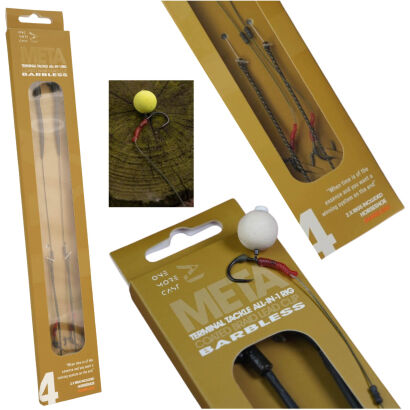 Przypony One More Cast Meta Terminal Tackle All in 1 Rig Coated Braid Lead Clip Barbless - 4