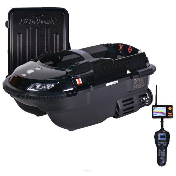 Łódka zanętowa Boatman Vulcan Pro Black GPS + Echosonda SN 4