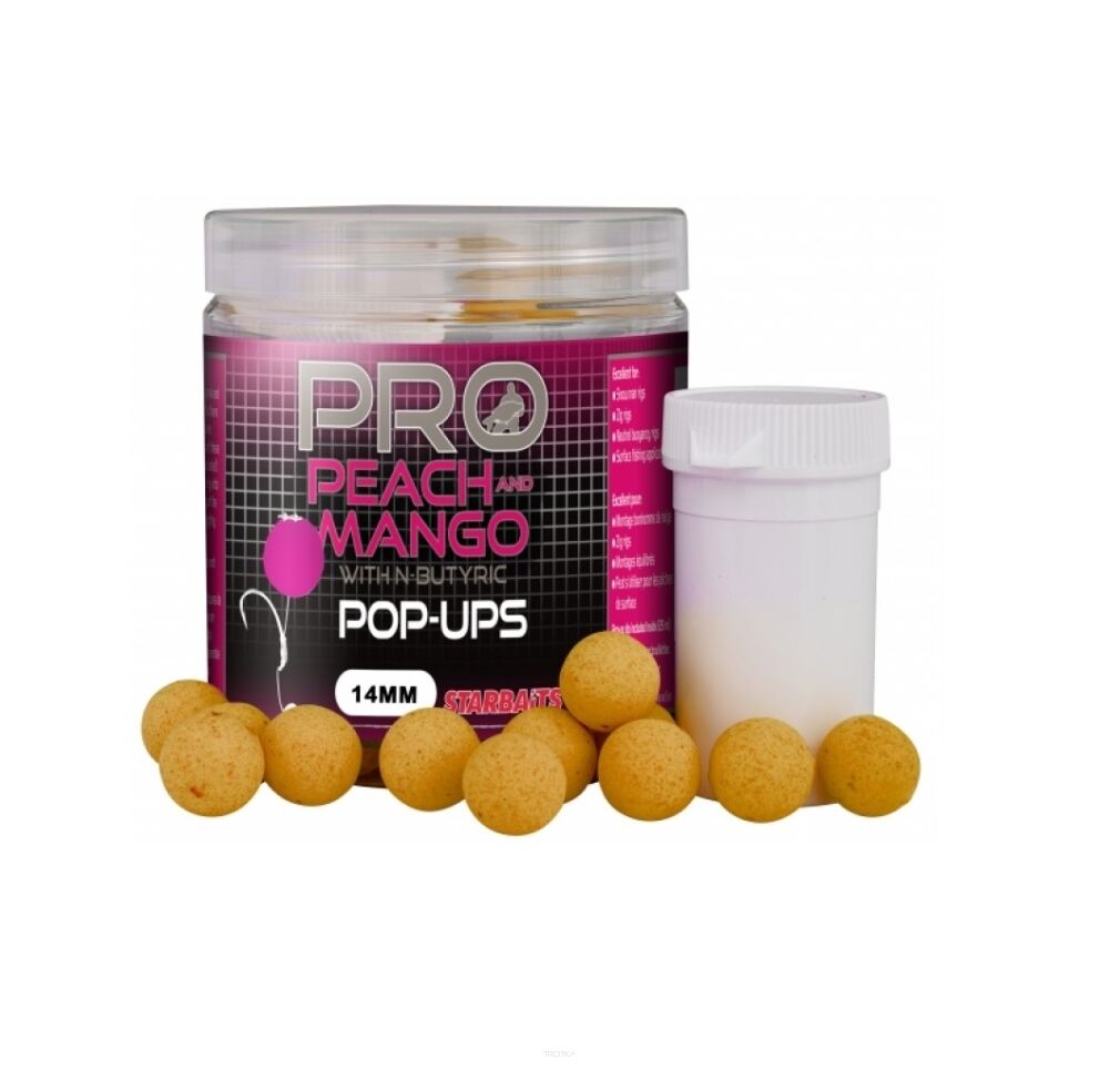 Kulki haczykowe Pop Up Star Baits Probiotic 14mm - Peach & Mango