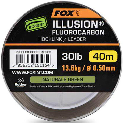 Fluorocarbon Fox Edges Illusion Fluorocarbon 30lb 13.6kg (0.50mm) x 40m - Naturals Green