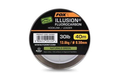 Fox Ilussion Fluorocarbon Hooklink Leader 0.50mm 40m