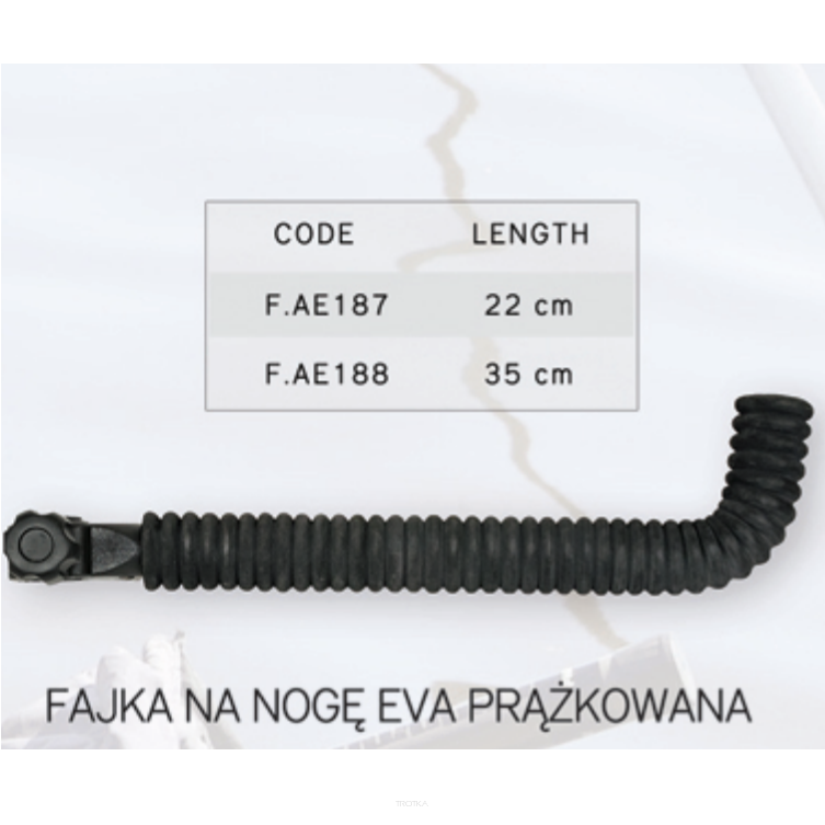 Fajka Fiume - na nogę EVA prążkowana - długa 35cm
