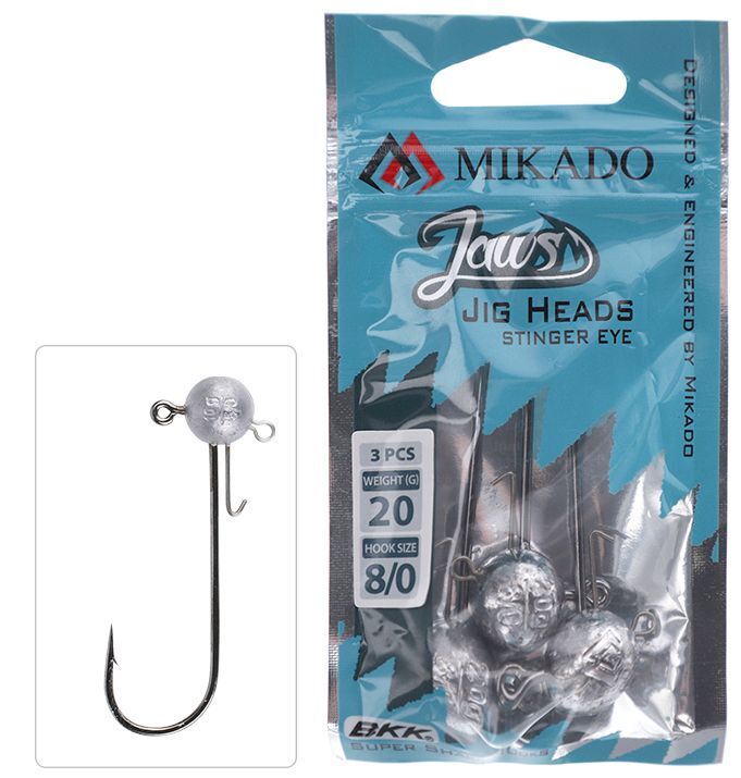 Główka Jigowa Mikado Jaws Stinger Eye 10g #8/0 3szt.