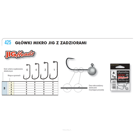 Główka Kamatsu Jig Micro Specjal 2-6 op3szt
