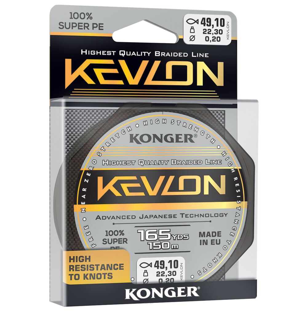 Plecionka Konger Kevlon X4 0,12/150 - Olive Green