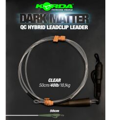 Zestaw Korda Dark Matter Leader QC Hybrid Clip Clear 1m