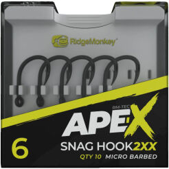 Haczyki RidgeMonkey Ape-X Snag Hook 2XX Barbed - 4