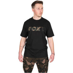 Koszulka Fox Black/Camo Logo T - XXXL